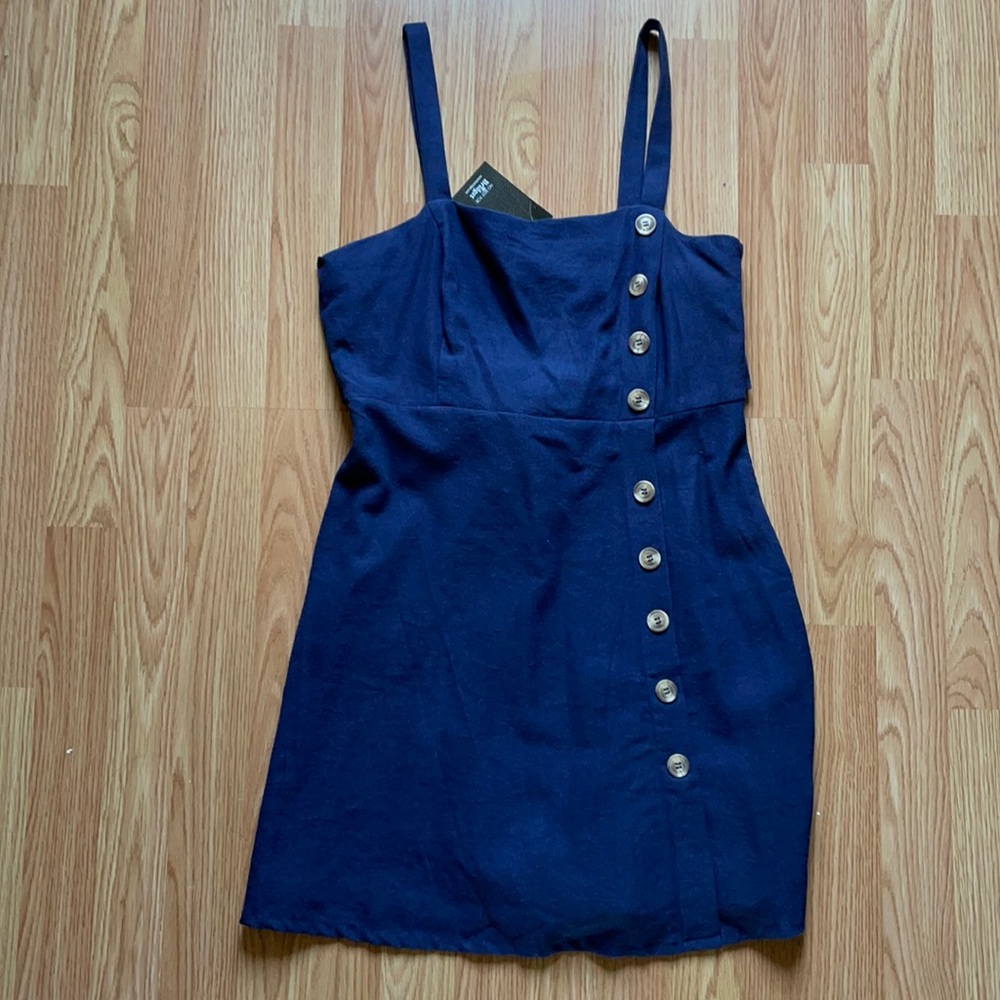 NO REST FOR BRIDGET BLUE MINI DRESS